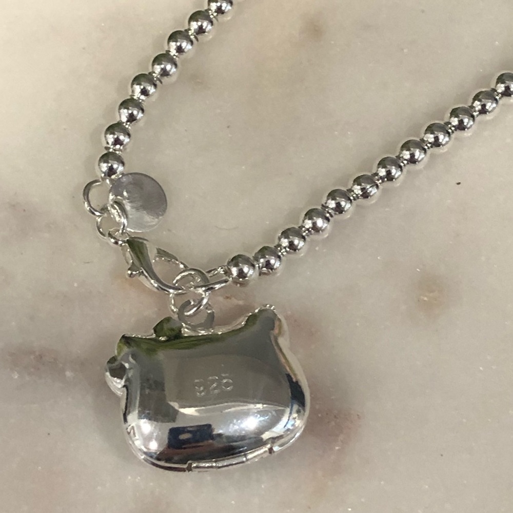 ✨NWT✨ Hello Kitty Sterling Silver 925 Locket Charm Bracelet - Picture 3 of 7